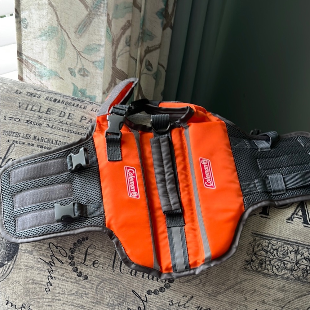 Coleman Orange and Grey dog Life Vest